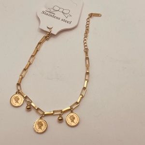 Stainless steel bracelet for women coins design